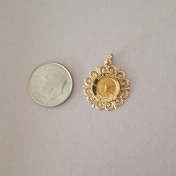 14kt Gold Charm/Pendant "Holy Spirit Enlighten Me" - Picture 3 of 4